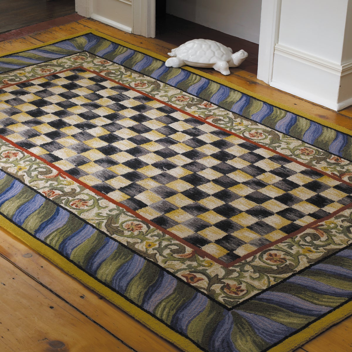 Courtly Check Purple & Green 5' x 8' Rug - Image 2