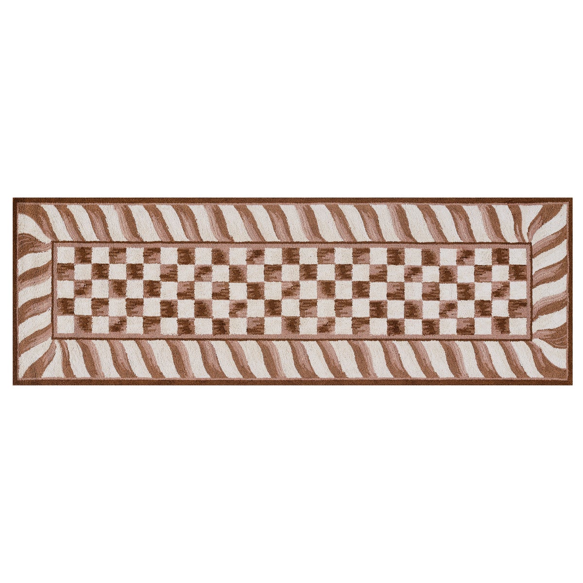 Mocha Check 2'6" x 8' Runner