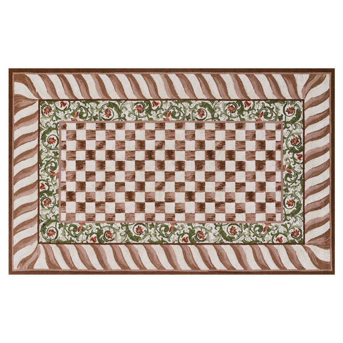 Mocha Check 5' x 8' Rug