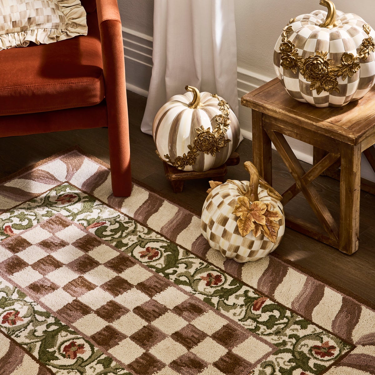 Mocha Check 5' x 8' Rug - Image 2