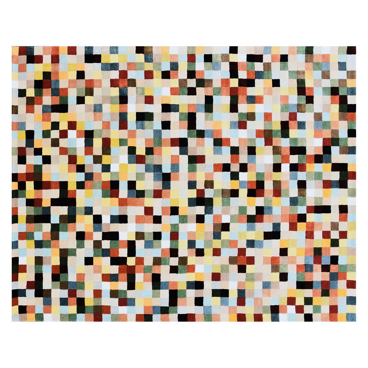 Multicolor Checkerboard 8' x 10' Rug