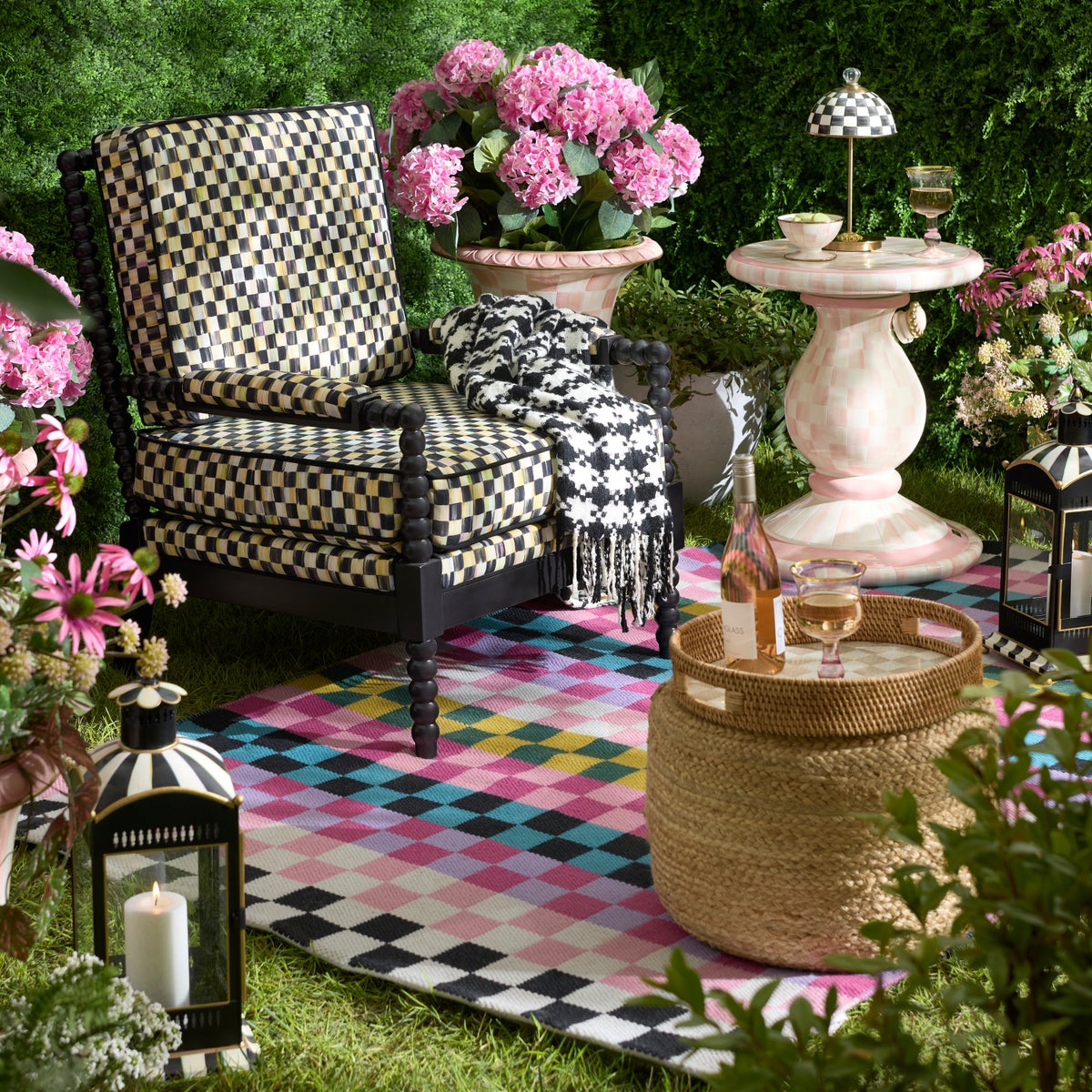 Calypso Checked 5' x 8' Indoor/Outdoor Rug - Image 2