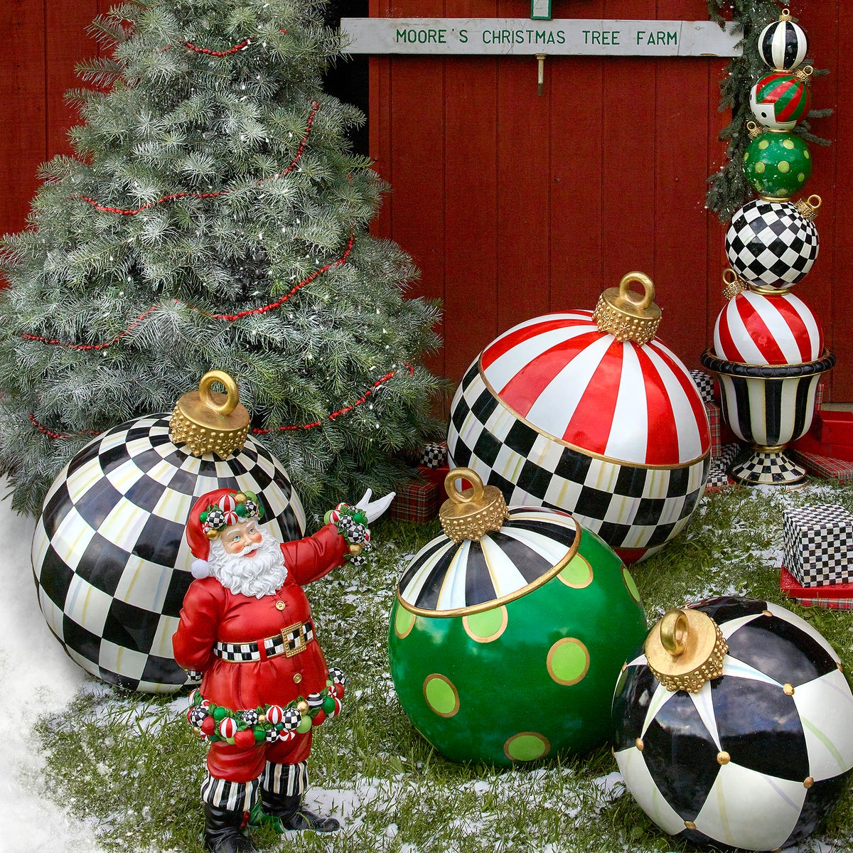 Jolly Courtly Check Outdoor Ornament - Image 2