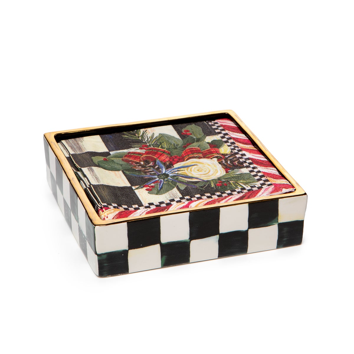 Courtly Check Cocktail Napkin Holder - Image 4