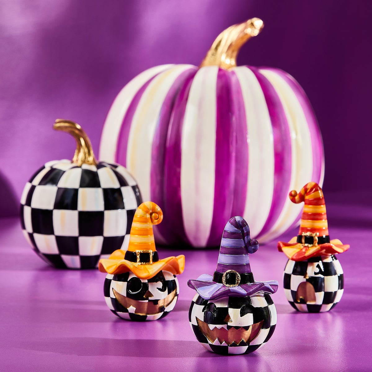 Mini Happy Jack Pumpkins, Set of 3 - Image 2