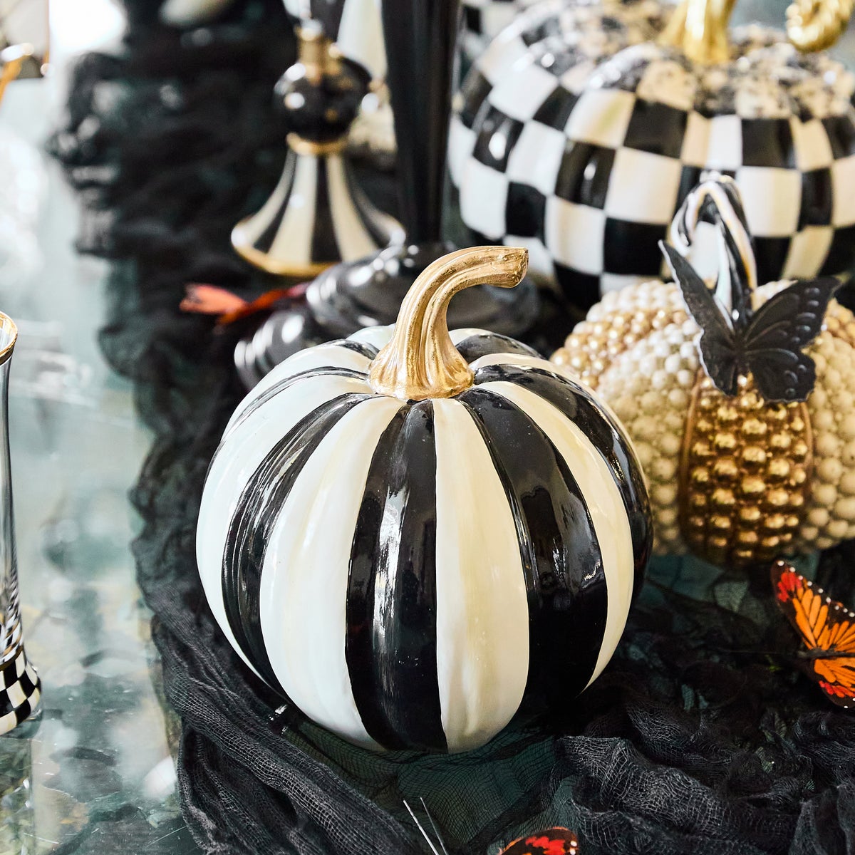 Courtly Stripe Glossy Small Pumpkin - Image 7