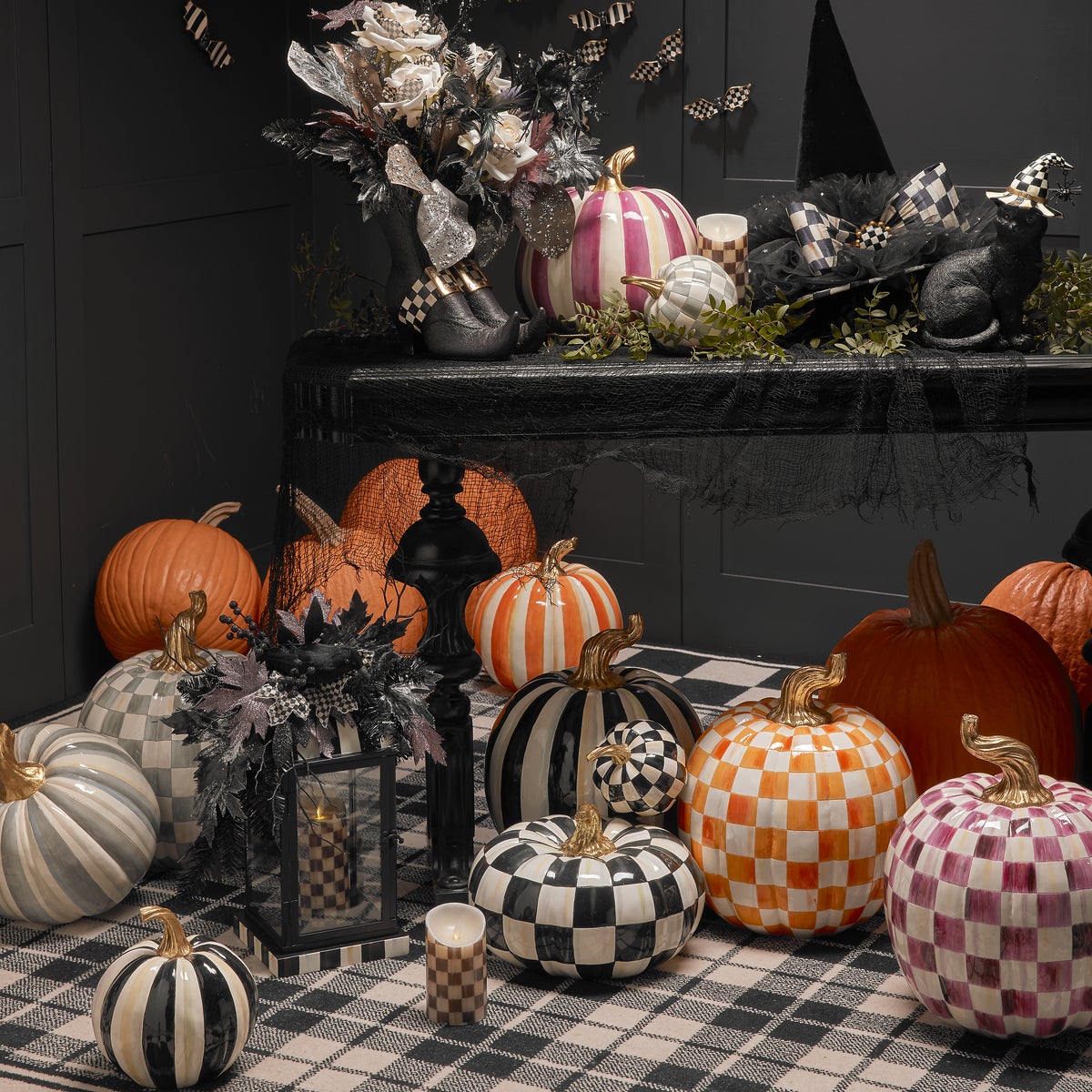 Courtly Check Squashed Glossy Medium Pumpkin - Image 2