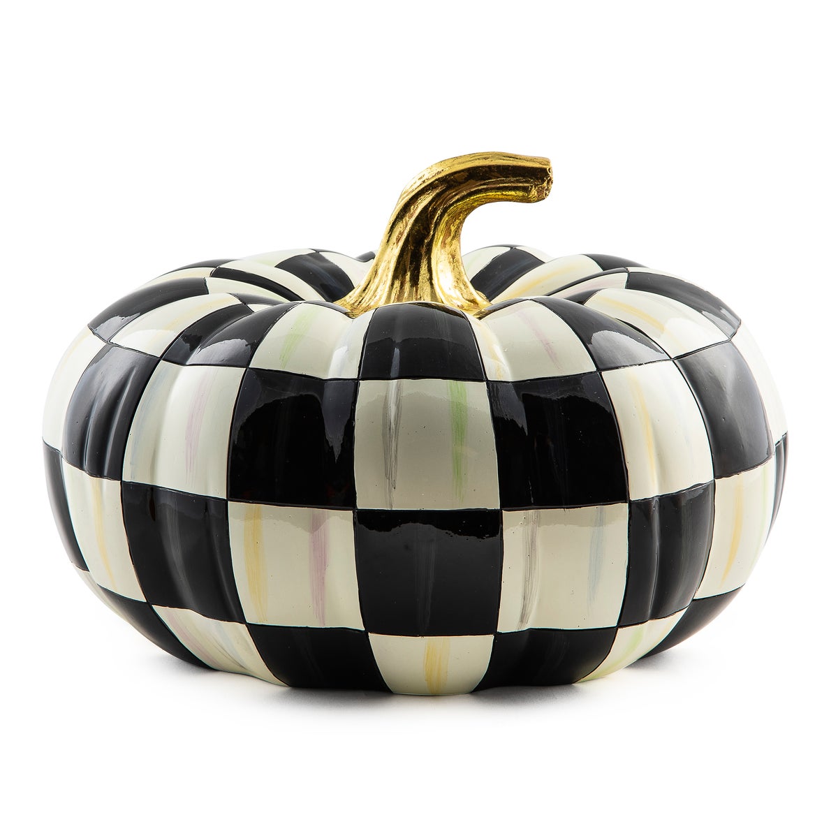 Courtly Check Squashed Glossy Medium Pumpkin - Image 4