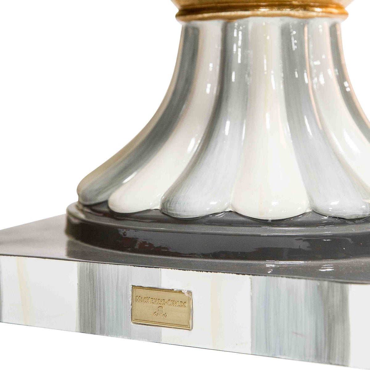 Sterling Check Pedestal Urn - Image 3
