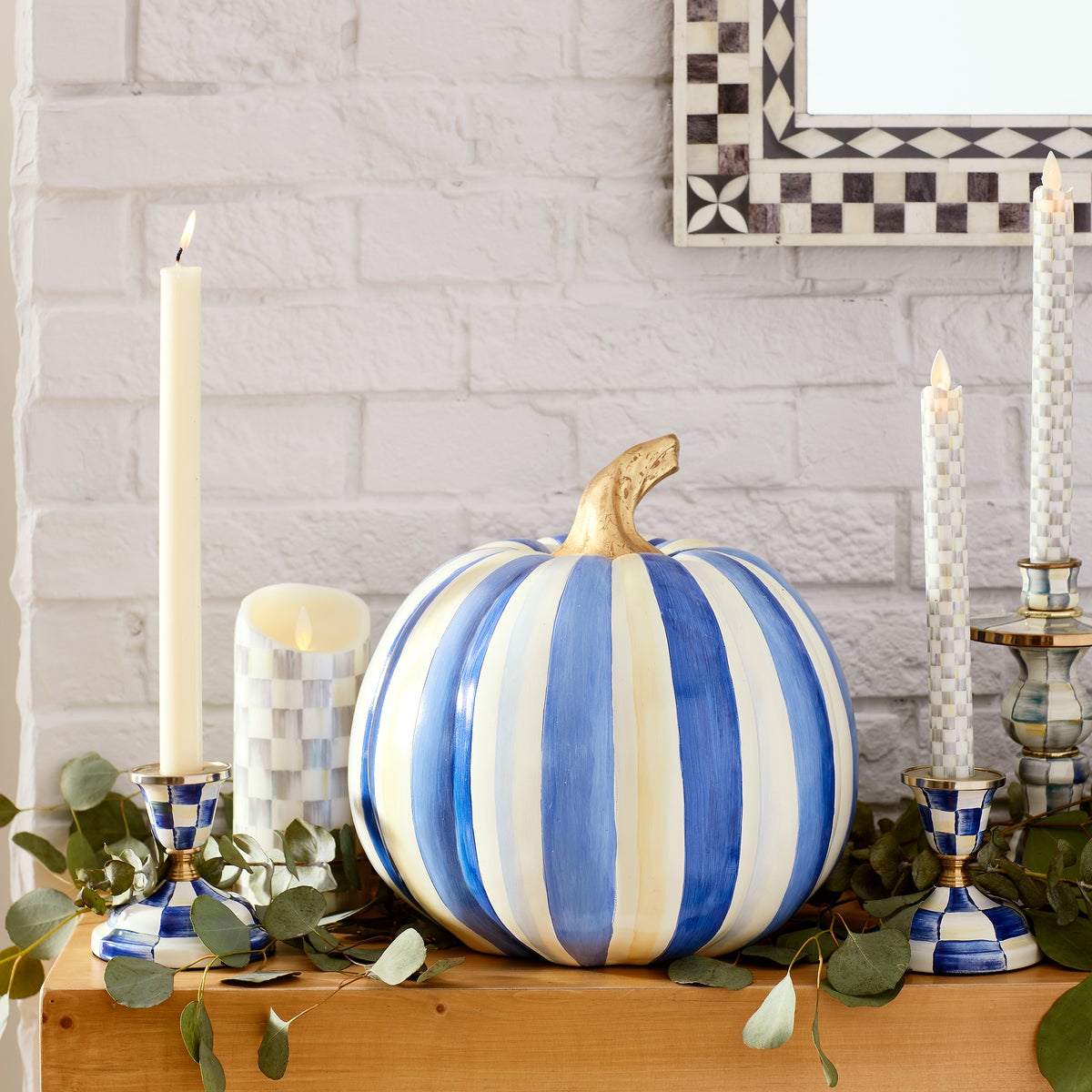 Sterling Check Flicker Dinner Candles, Set of 2 - Image 3