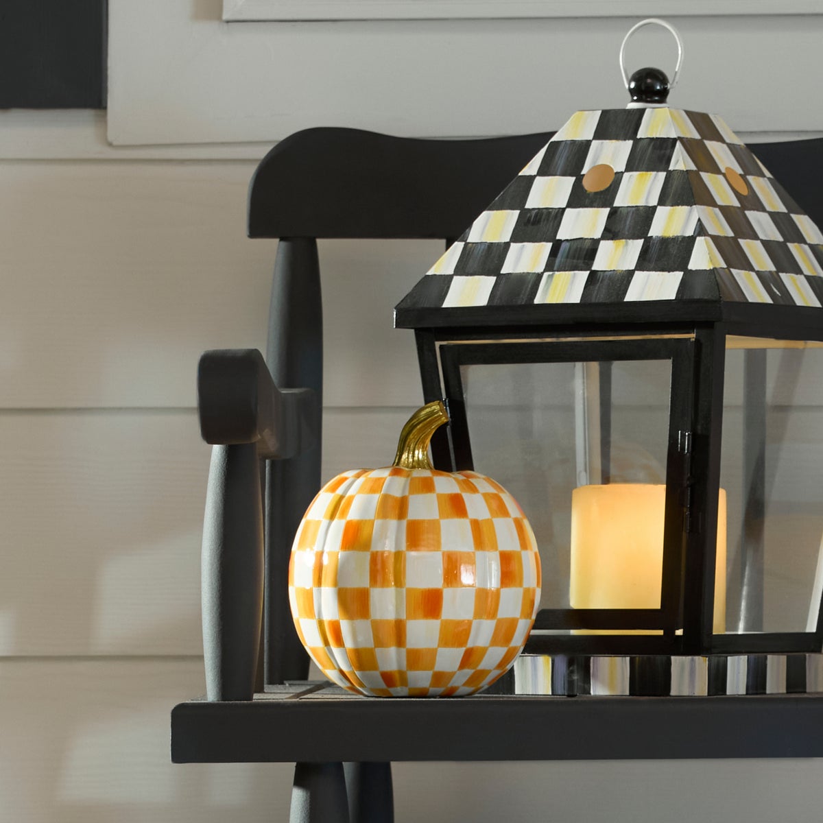 Orange Check Small Pumpkin - Image 3