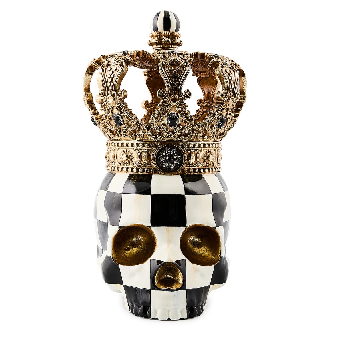 Courtly Check Crowned Skull
