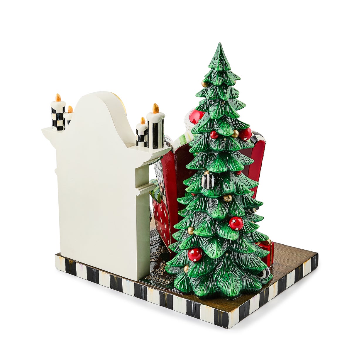 Check It Out Santa by Fireplace Illuminated Figurine - Image 3