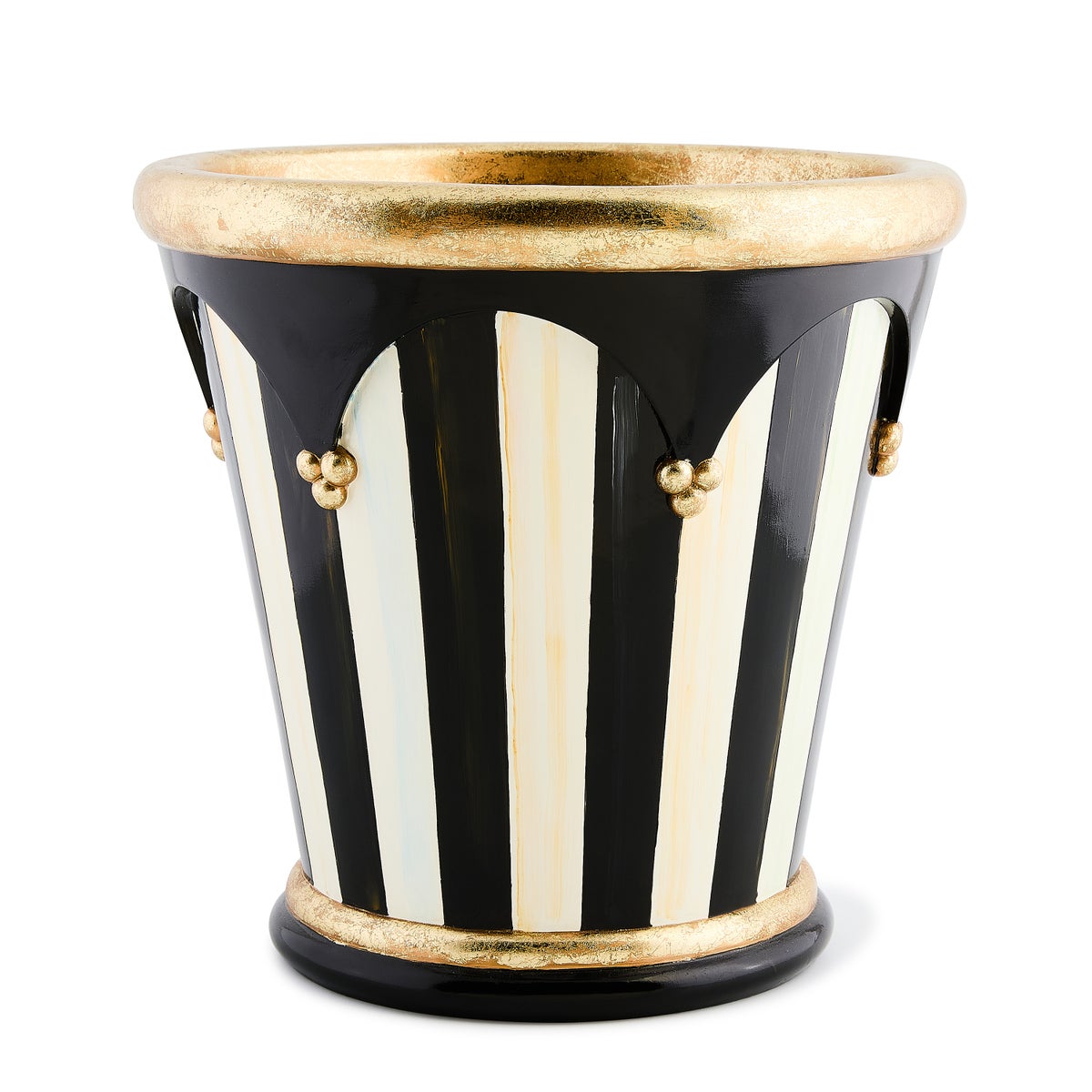 Courtly Stripe 13" Flower Pot