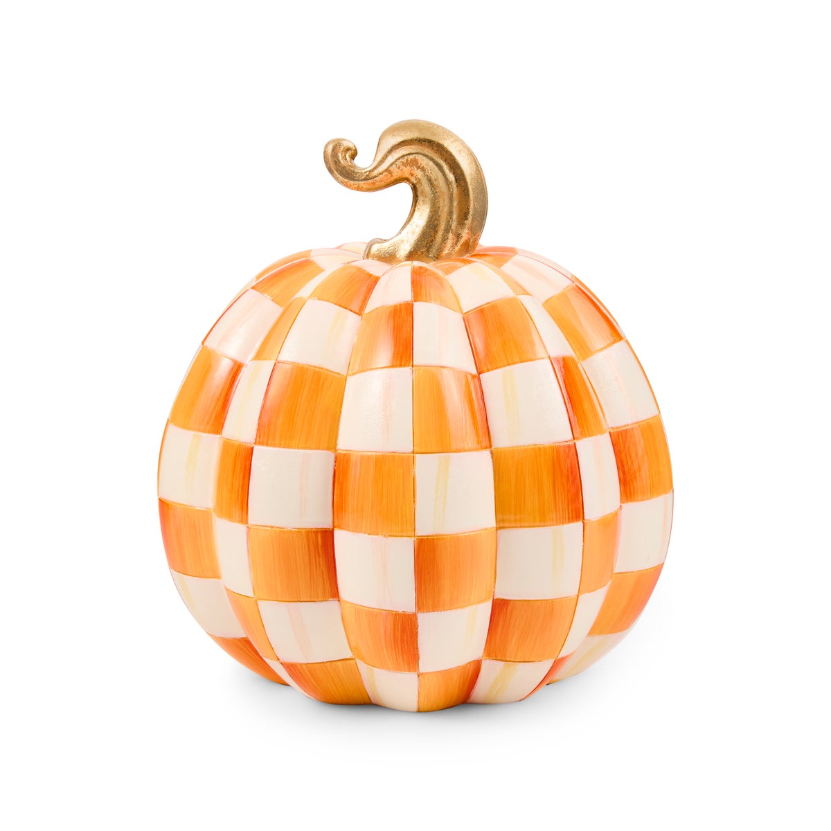 Orange Check Small Illuminated Jack O'Lantern - Image 3