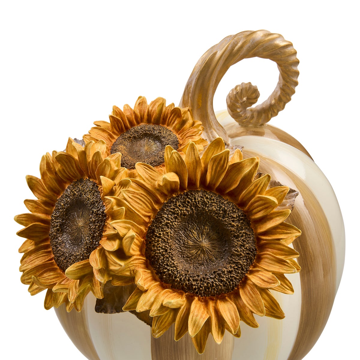 Mocha Stripe Sunflower Pumpkin - Image 3