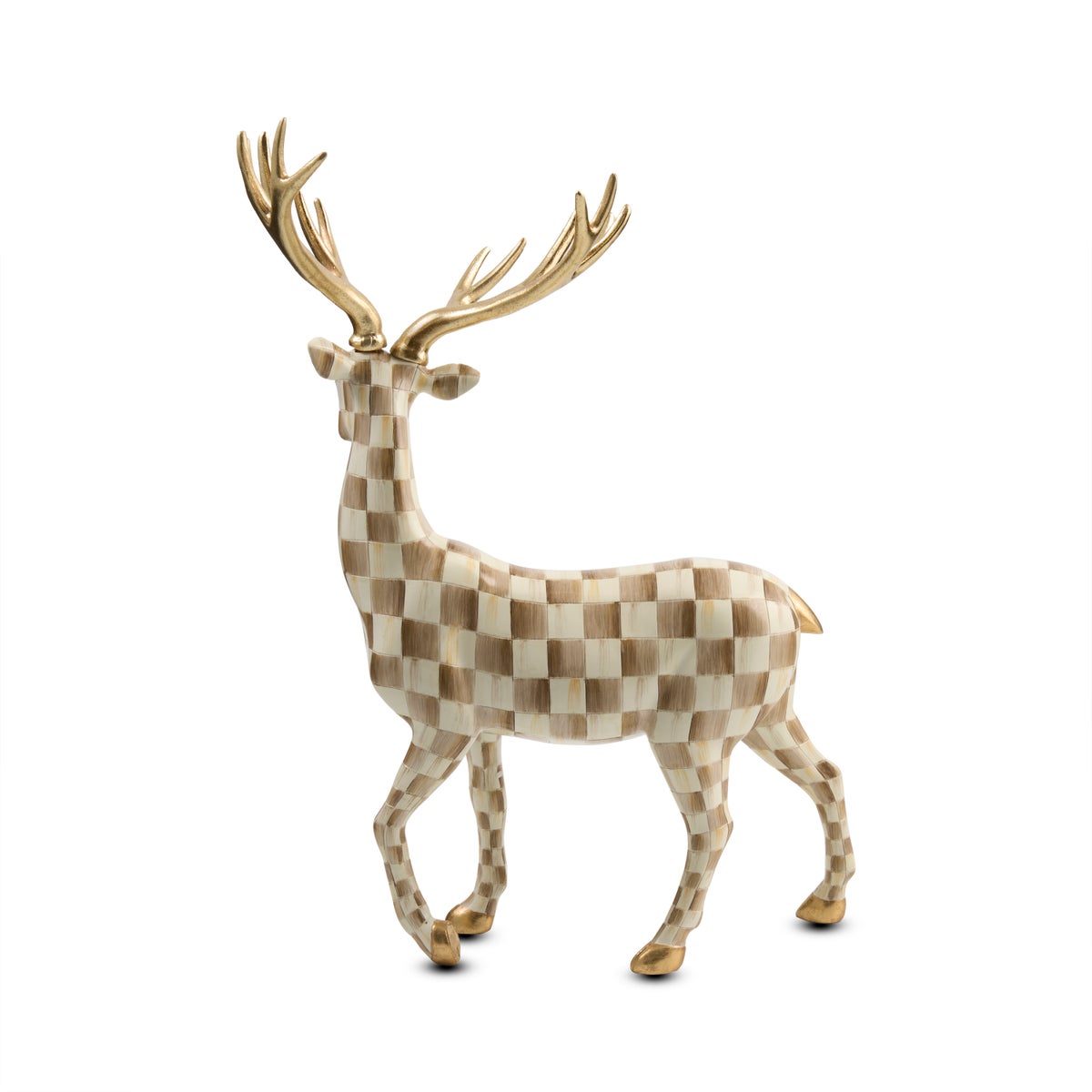 Mocha Check Standing Deer - Image 4