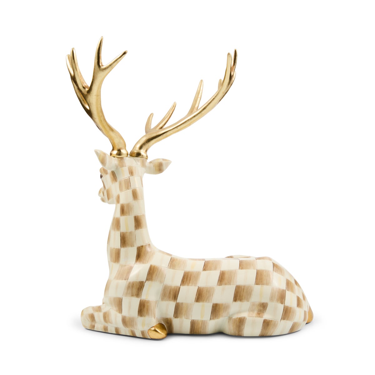 Mocha Check Resting Deer - Image 3