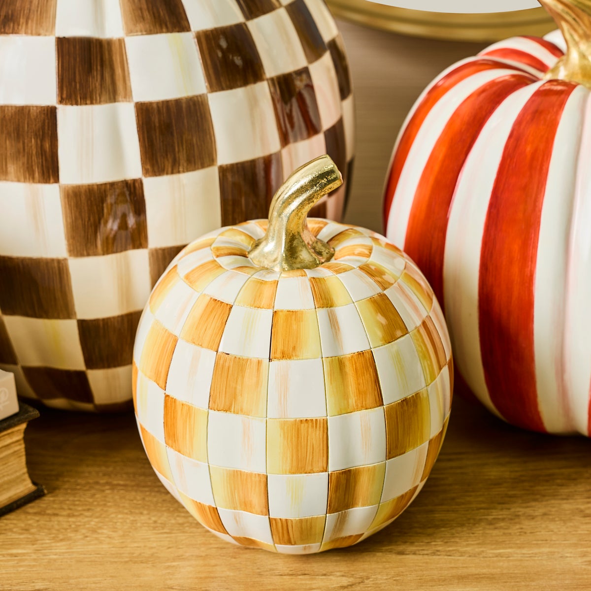 Amber Check Small Pumpkin - Image 2