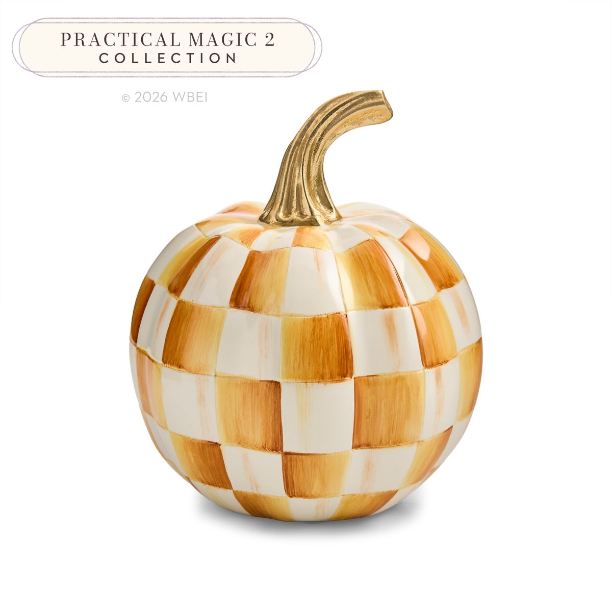 Amber Check Mini Pumpkin