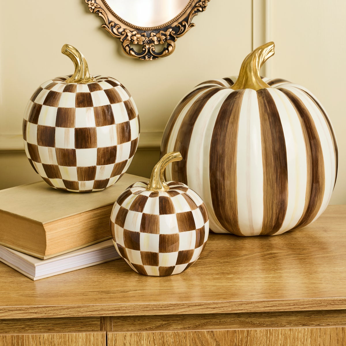 Chocolate Stripe Medium Pumpkin - Image 2