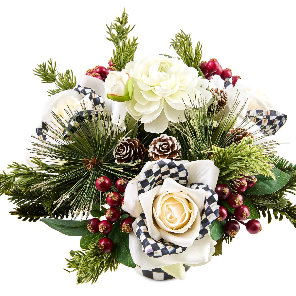 Courtly Check Winter Floral Arrangement - Image 4