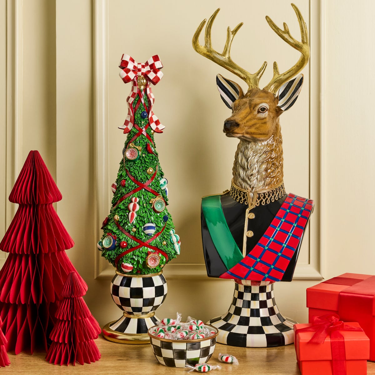 Timeless Tartan Stag Head Bust - Image 2