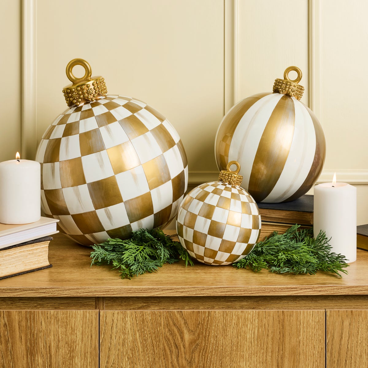 Gold Check Large Tabletop Ornament - Image 2