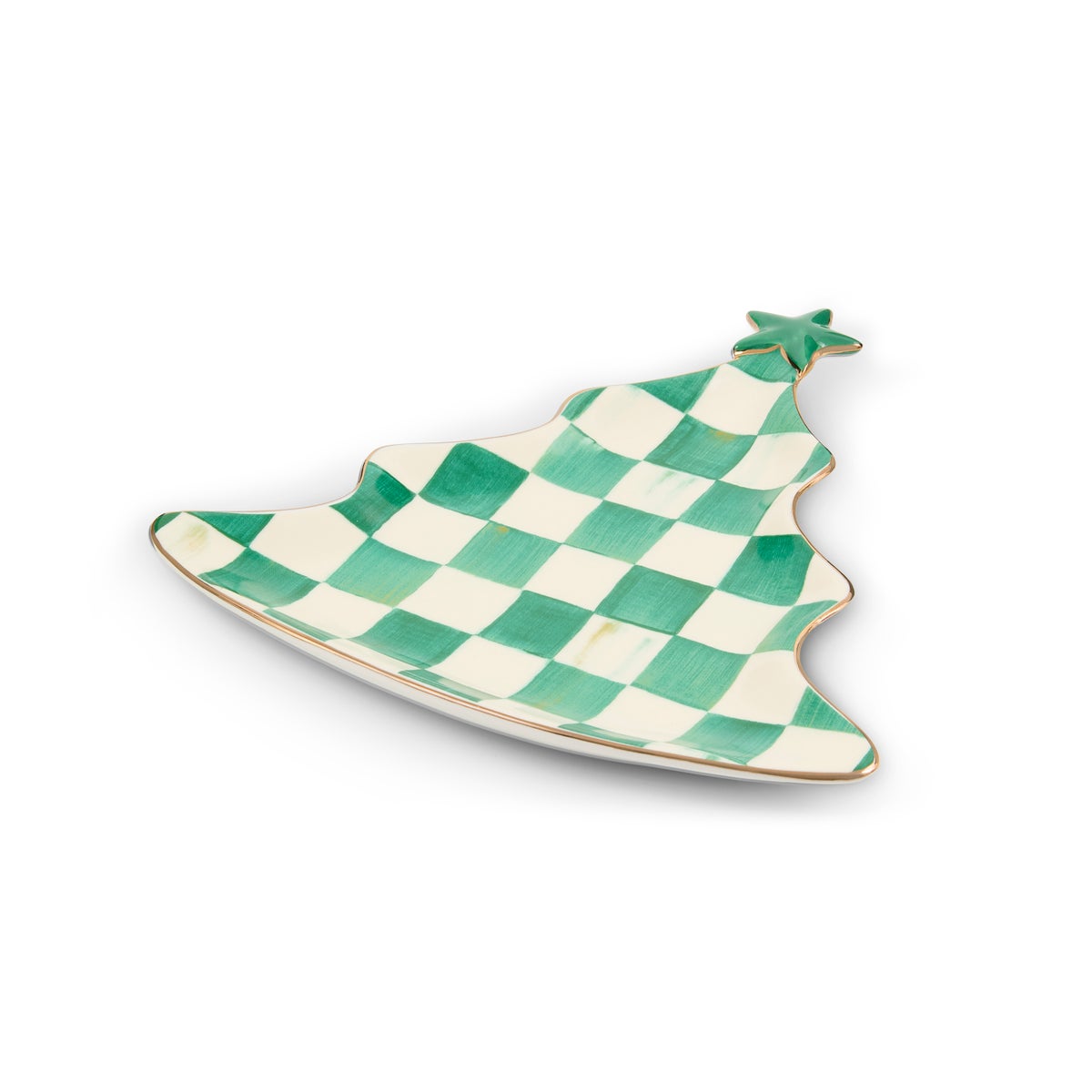 Emerald Check Tree Trinket Tray - Image 4