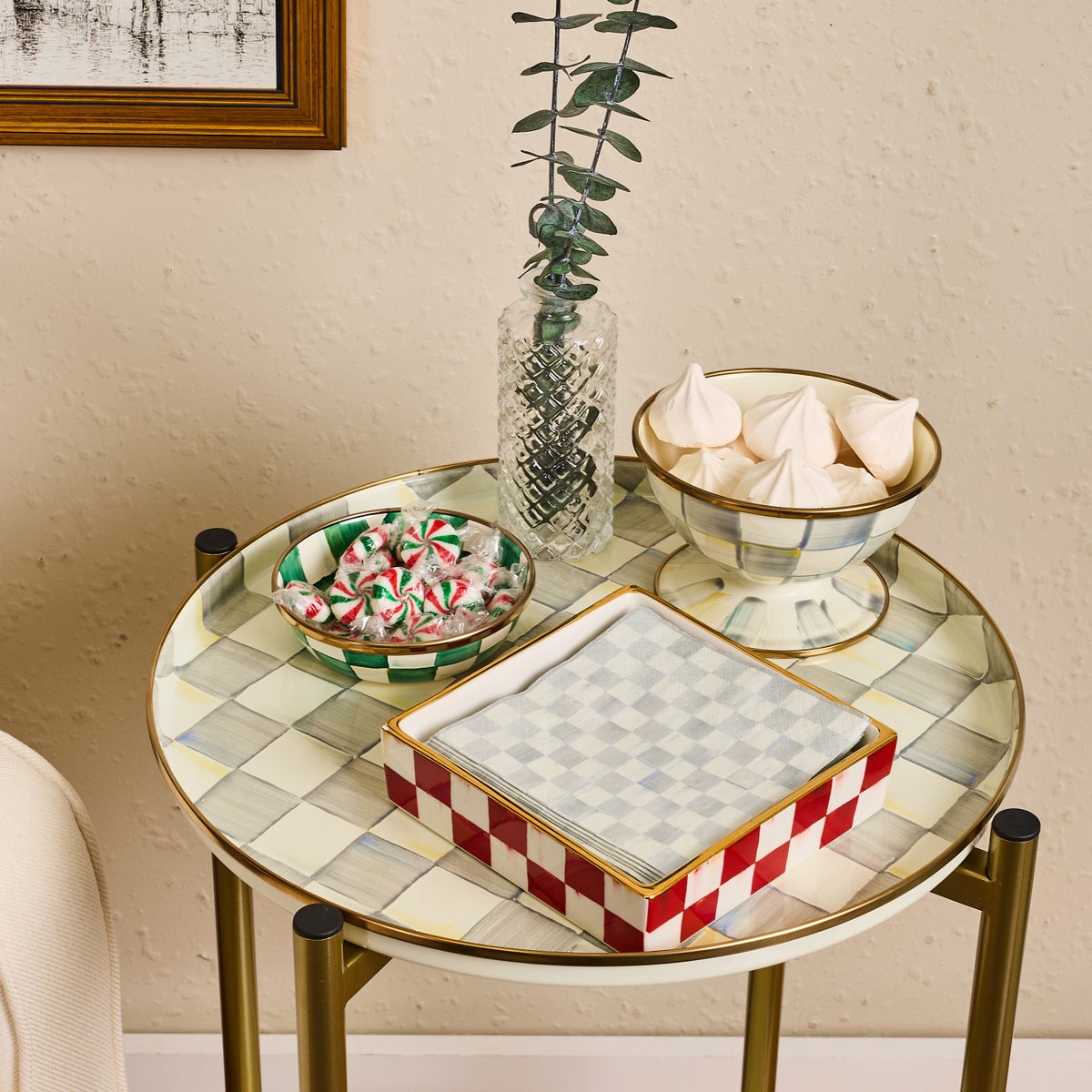 Cherry Check Cocktail Napkin Holder - Image 2