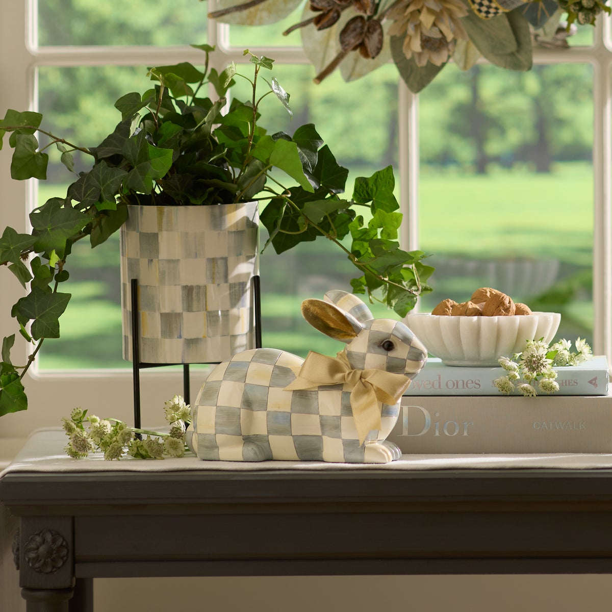 Sterling Check Resting Bunny - Image 2
