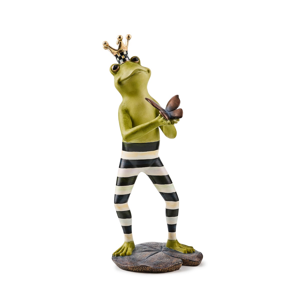Courtly Fergal the Frog with Butterfly Decor