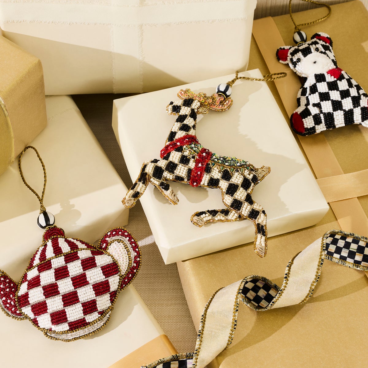 Westminster Deer Beaded Ornament - Image 2