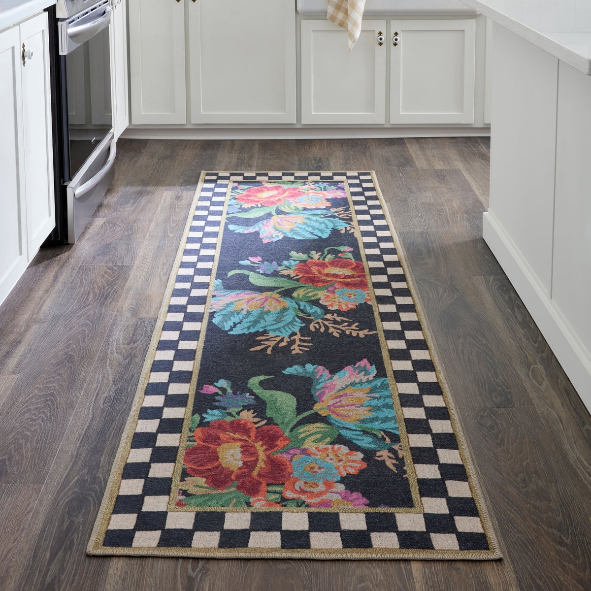 Flower Market 2'6" x 8' Washable Runner - Image 2