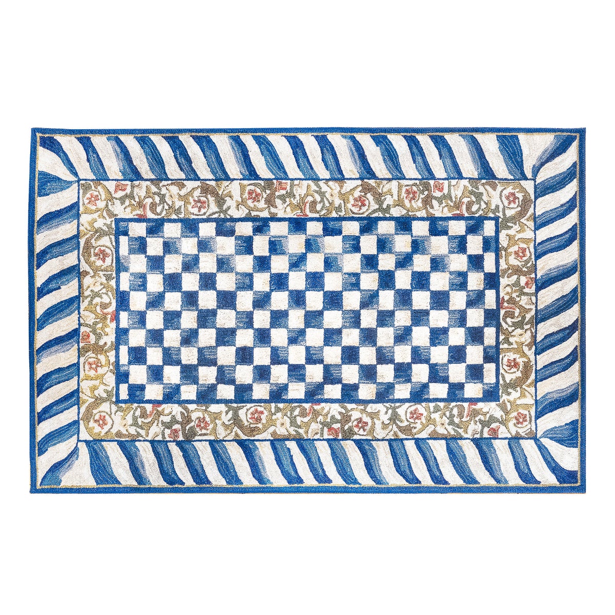Truly Royal Check 5' x 7'6" Washable Rug