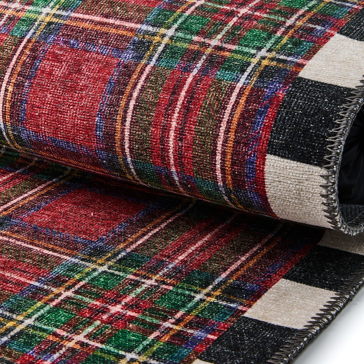Royal Stewart Tartan Red 8' x 10' Washable Rug - Image 2