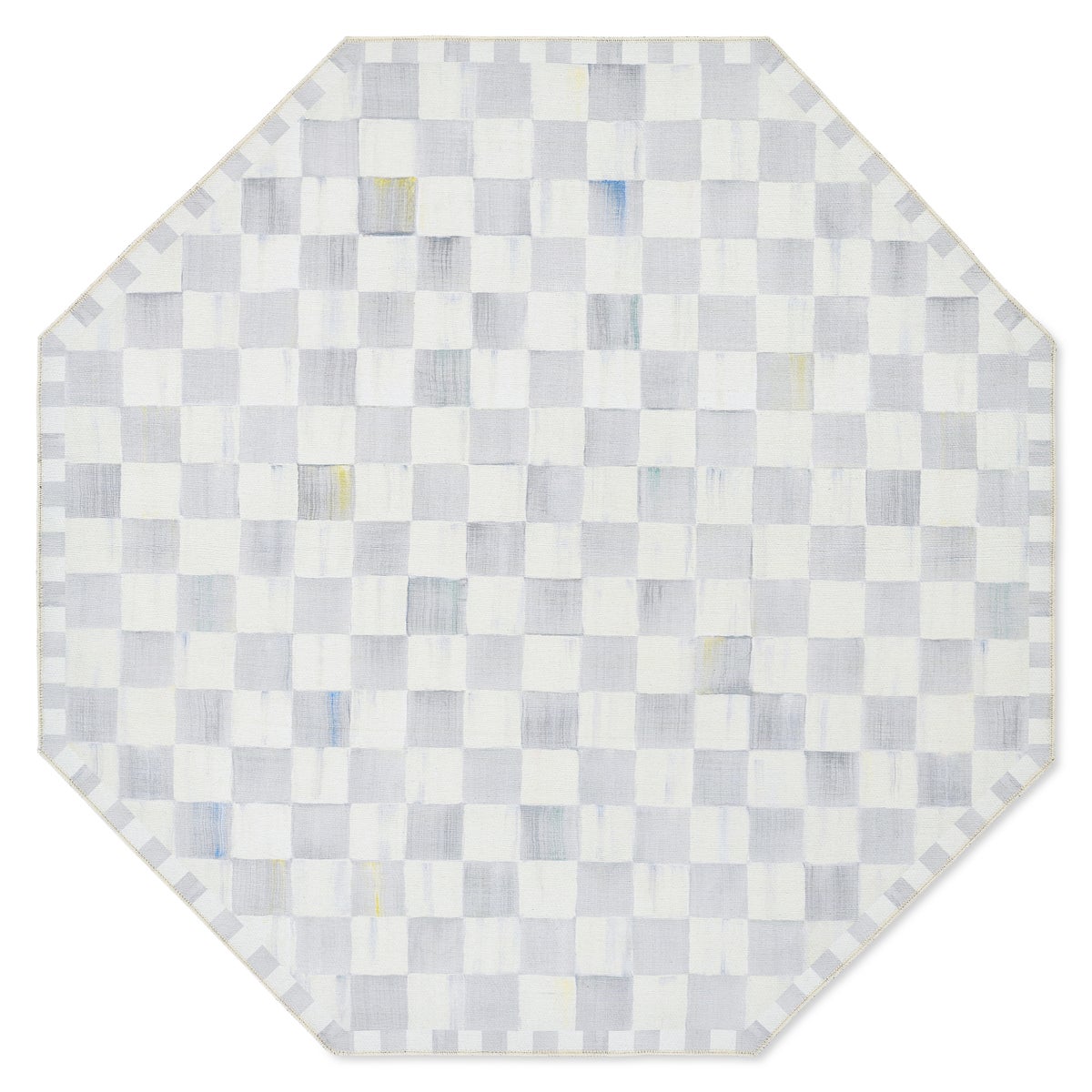 Sterling Checkered 6' Octagon Washable Rug