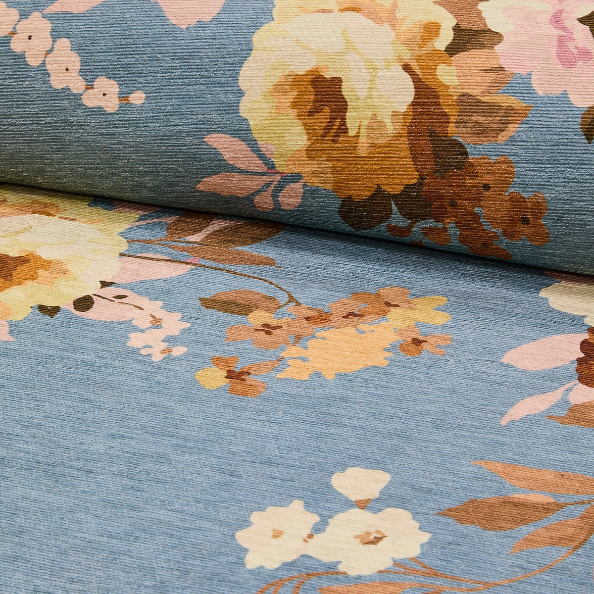 Slate Wild Rose 2'6" x 10' Washable Runner - Image 3