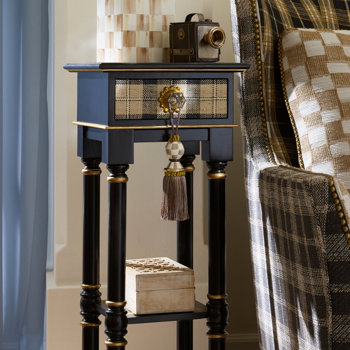 Mocha Check Tassel - Image 2
