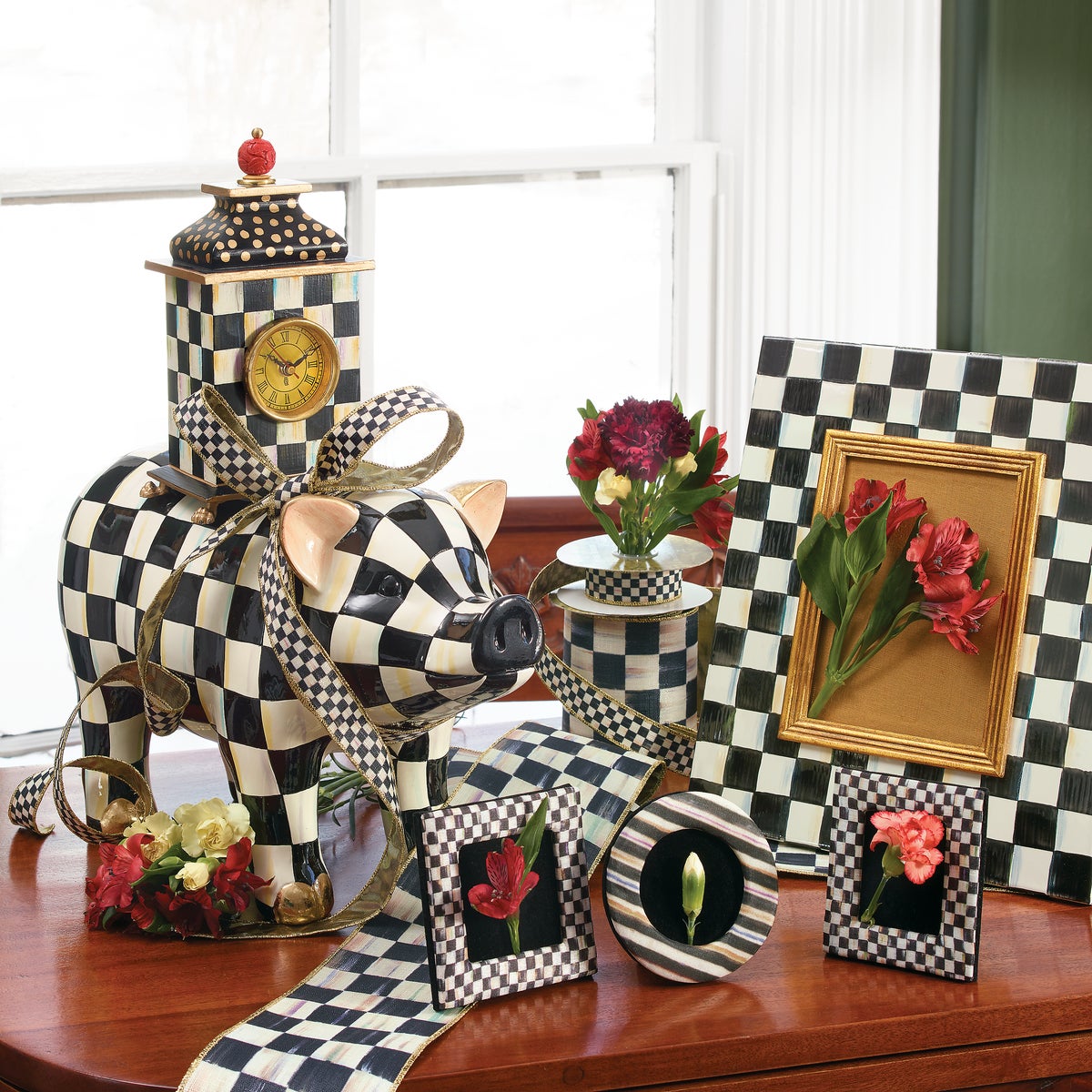 Courtly Check 4" Ribbon - Image 3