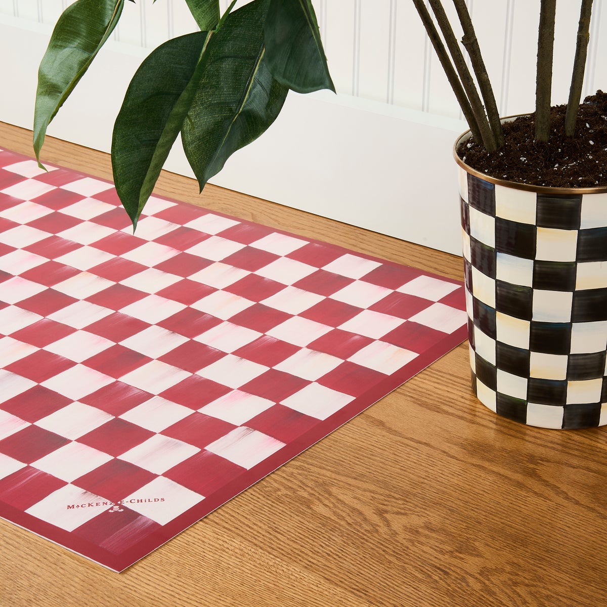 Cherry Check 2' x 6' Floor Mat - Image 2