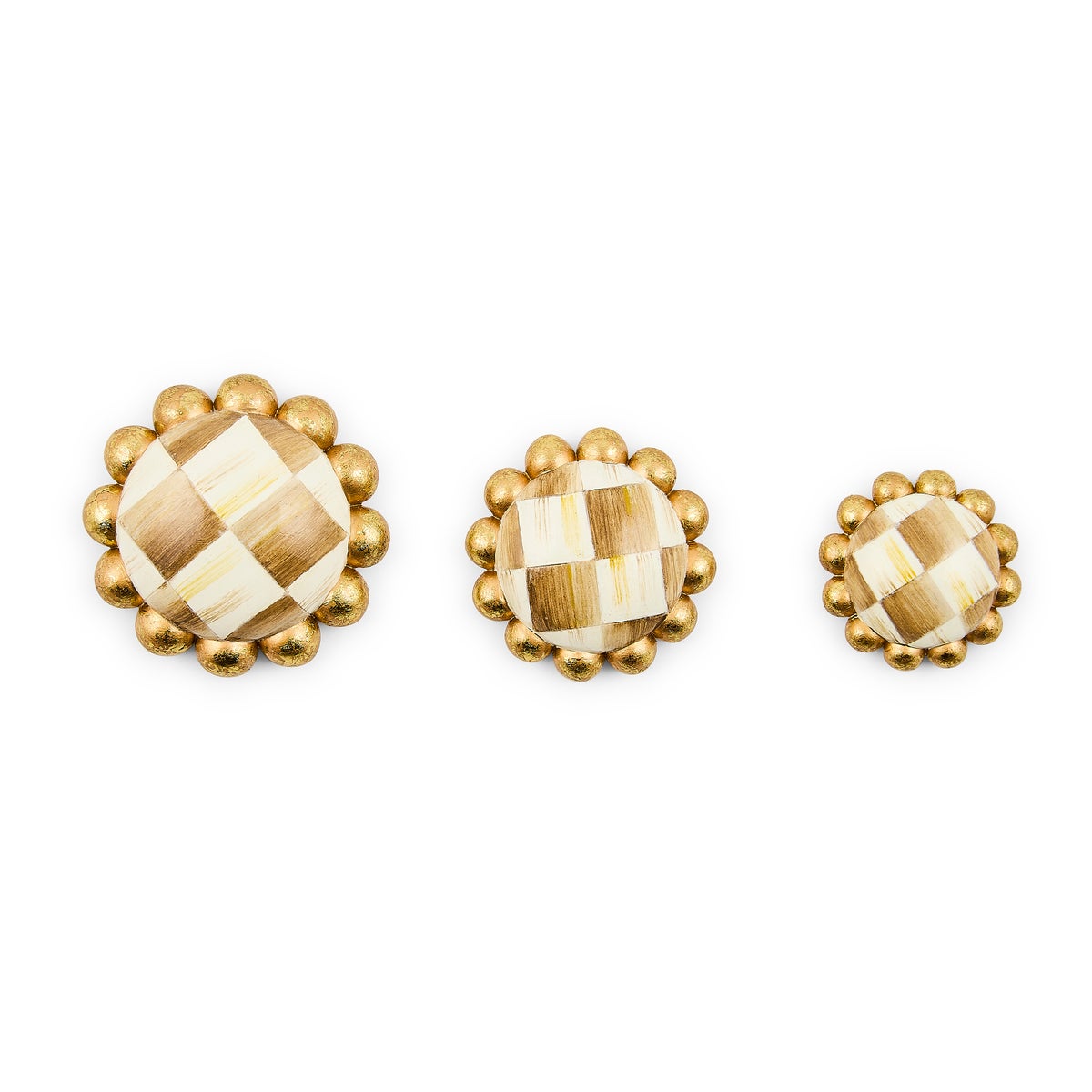 Mocha Check Magnets, Set of 3 - Image 3