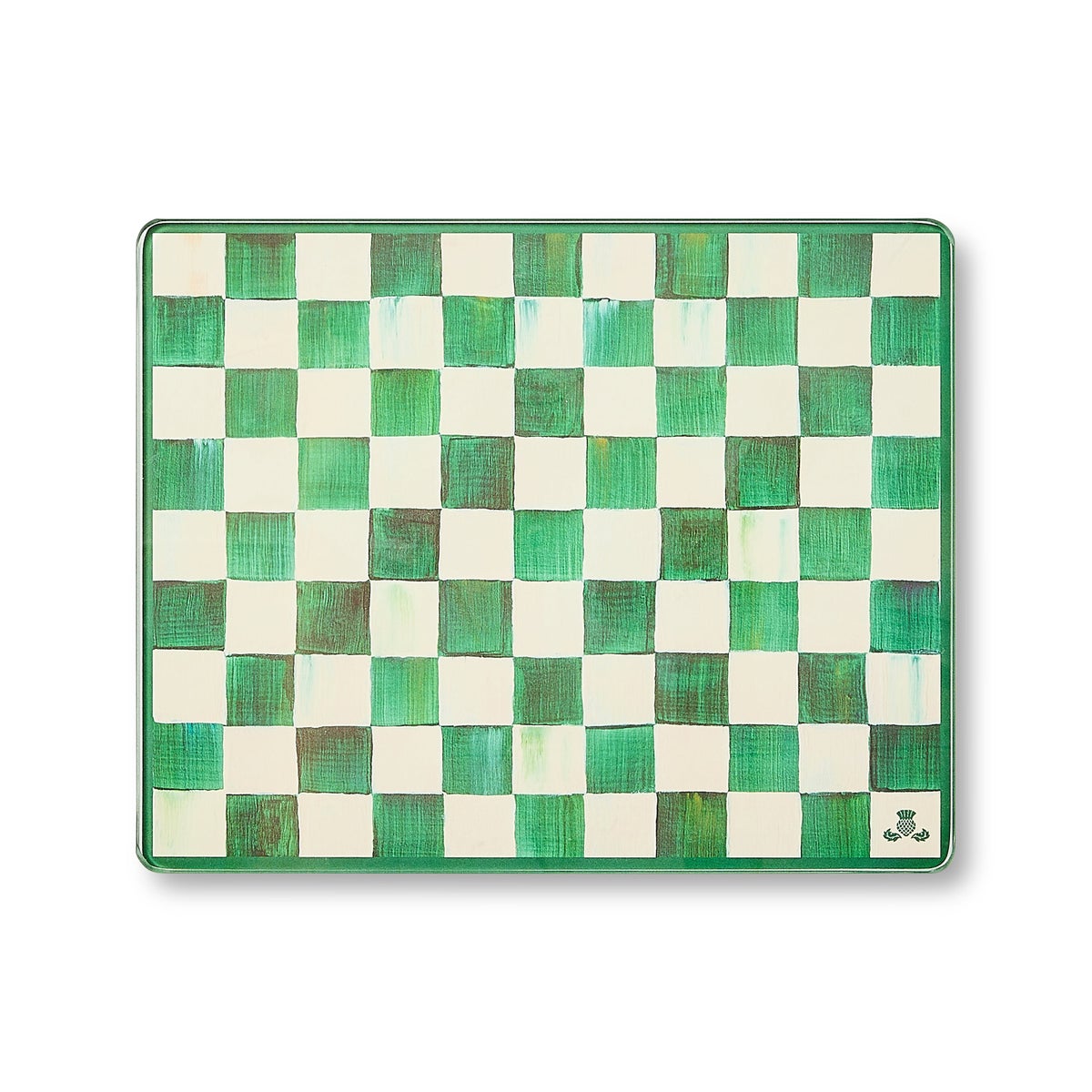 Emerald Check Glass Cutting Boards, Set of 2 - Image 3