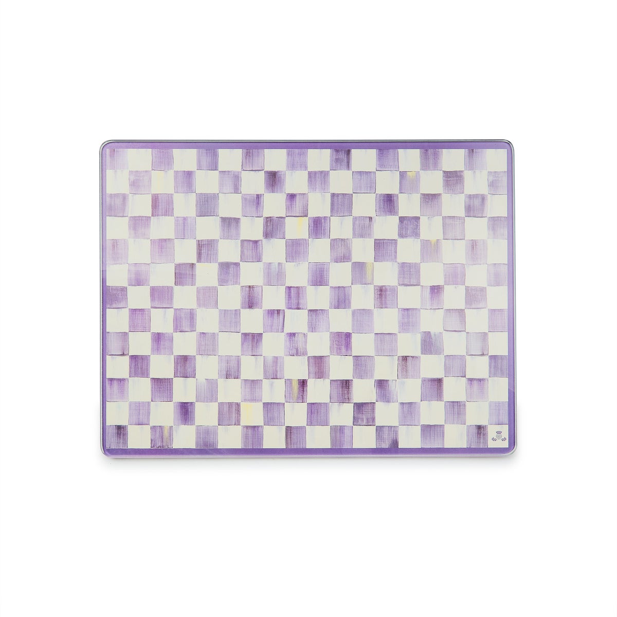 Violet Check Glass Cutting Boards, Set of 2 - Image 3