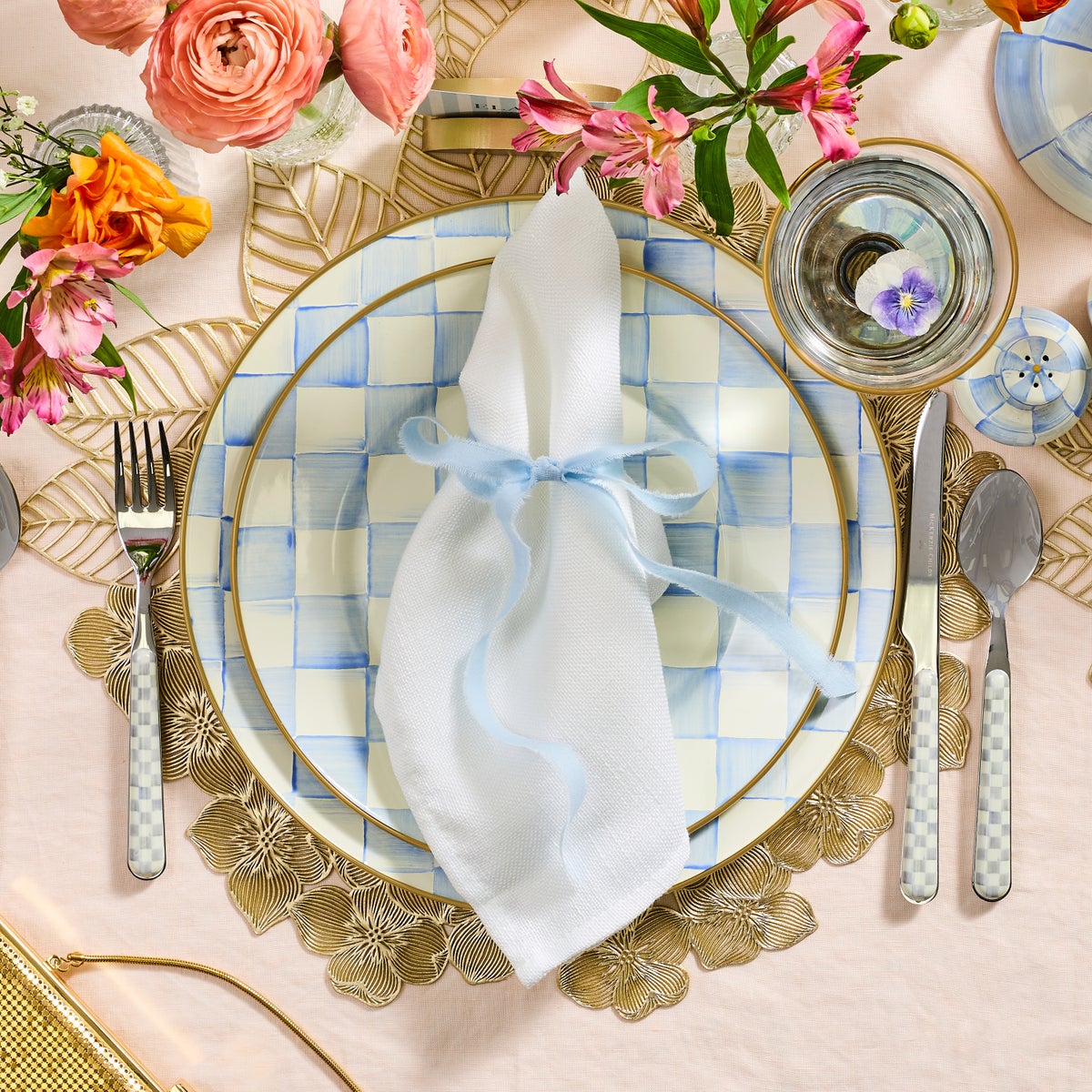 Sterling Check Bistro Flatware 5 Piece Place Setting - Image 2