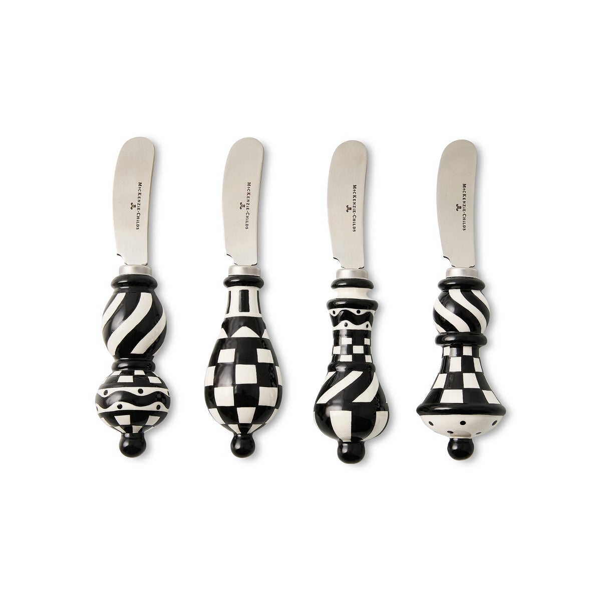 Courtly Check Party Spreaders, Set of 4