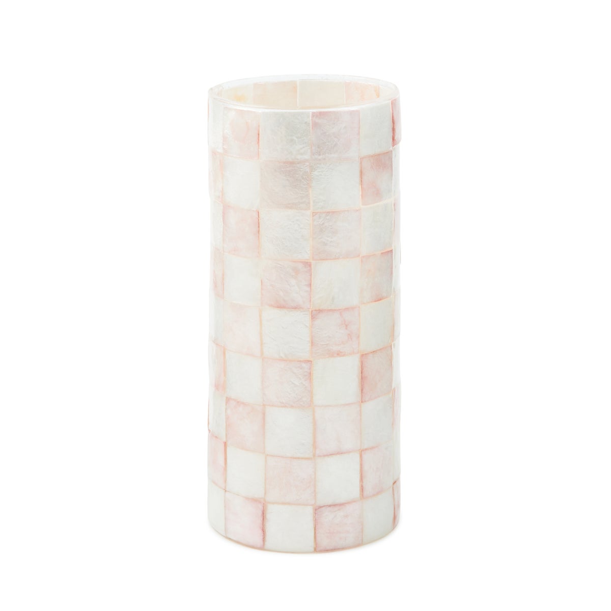 Rosy Check Capiz Small Vase
