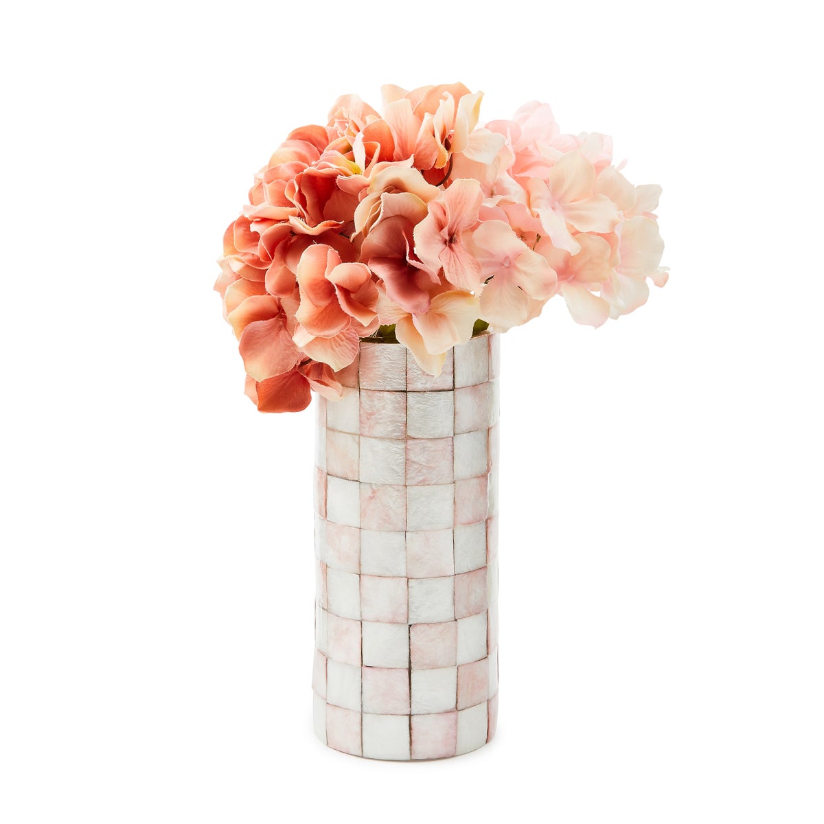 Rosy Check Capiz Small Vase - Image 3