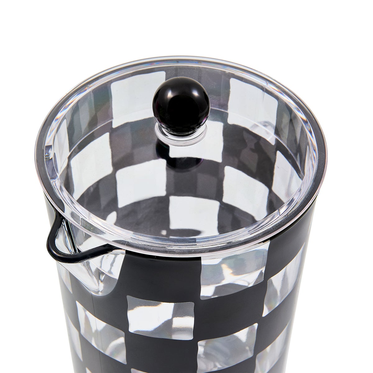 Black Check Acrylic Pitcher - Image 3