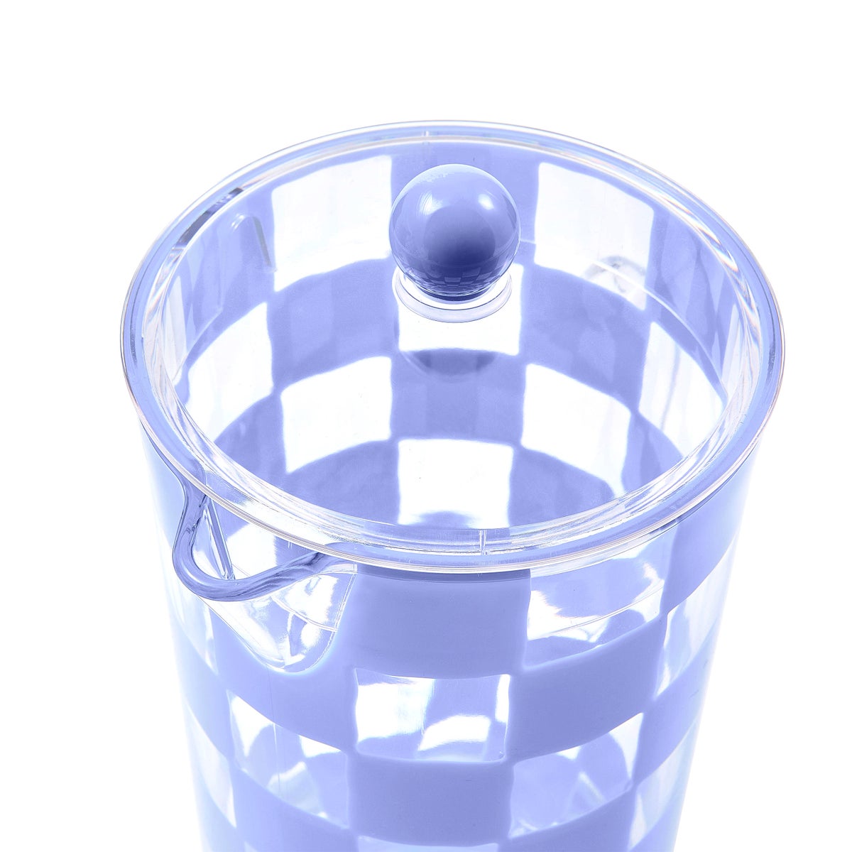 Blue Check Acrylic Pitcher - Image 3